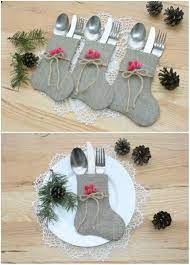 Cutlery Holders For Christmas The Whoot Holiday Crafts Christmas Christmas Stockings Diy Easy Christmas Ornaments