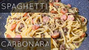 Masukkan 2 tin prego carbonara mushroom dan 1 tin prego cheese & herb serta satu cawan air. Spaghetti Carbonara Tanpa Sos Prego Youtube