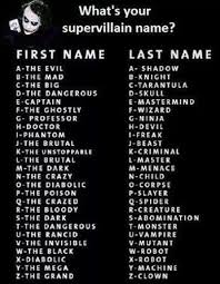 The Dark Master Mwaa Hahaha Funny Name Generator Names Villain Names