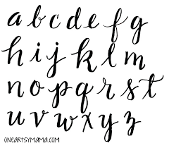 cursive alphabet uppercase and lowercase alphabet image