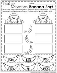 As you read, occasionally point out words that rhyme. Real Or Nonsense Words Worksheets Planning Playtime