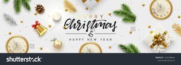 Christmas Banner Background Xmas Objects Viewed From Above Text Merry Christmas And Happy New Year In 2020 Christmas Banners Xmas Merry Christmas And Happy New Year