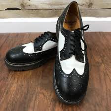 Black And White Wingtip Doc Martens Vintage Dr Martens Docs Mens 12 Black White Wingtips Oxfords Brogues England Clothing Shoes Accessories Vint Oxford Brogues Dress Shoes Men Vintage Shoes