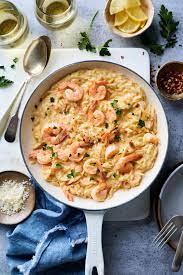 Creamy Shrimp Scampi With Orzo Olive Mango Recipe Creamy Shrimp Scampi Juicy Shrimp Creamy Orzo Pasta