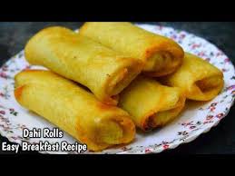 Make this easy to make crispy and homemade. Dahi Veg Spring Roll Veg Roll Indian Food Recipes Vegetarian Recipes