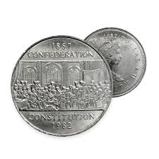 1982 Canadian 1 Dollar 1867 Confederation Constitution Coin Circulated