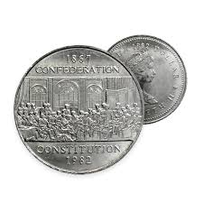 1982 canadian 1 dollar 1867 confederation constitution coin circulated