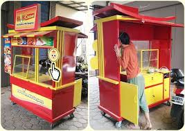 Erobak Friedchicken Unik Desain Gerobak Makanan Roda Gerobak Ayam Goreng