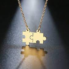 18k gold plated puzzle pieces, gold puzzle charms, real gold autism pendants, golden kid jewelry, autistic gifts, #68n creativeaddictionco 5 out of 5 stars (3,947) $ 8.00 free shipping Double Puzzle Piece Autism Awareness Gold Stainless Steel Pendant Necklace Ebay