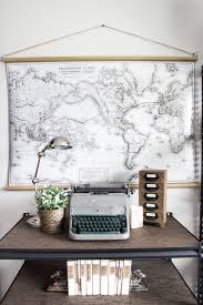 Homepopularroom decor world map 3d stickers. Diy Vintage Pull Down Map Bless Er House