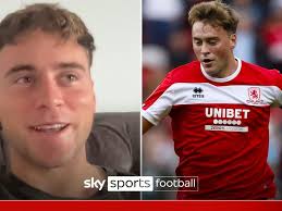 Aidan Morris tells Sky Sports about playing under Michael Carrick at  Middlesbrough after being a Man Utd fan growing up.