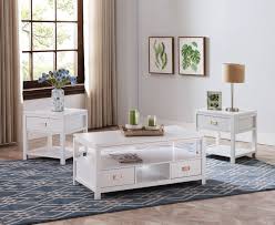 A coffee table is one of the most versatile pieces of furniture you have in your arsenal. Adelaide 3 Piece Storage Coffee Table Set White Wood Contemporary Cocktail Coffee 2 End Tables Walmart Com Walmart Com