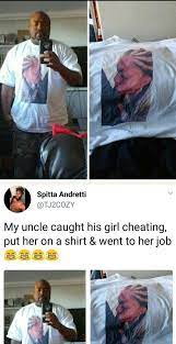 Busted! A Texas man prints leaked picture of a cheating girlfriend in his  shirt and wears it to her place of work. — Steemit
