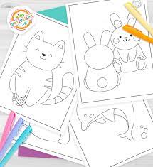 Help your child celebrate mother's day with this cute coloring sheet featuring a child preparing card for her mother. Cutest Baby Animal Coloring Pages Ever Kids Activities Blog