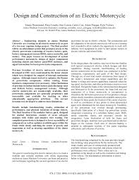 PDF) Design and Construction of an Electric Motorcycle