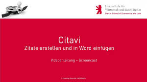 In berlin gibt es viele verschiedene sehenswürdigkeiten. Zitate Erstellen Und In Word Einfugen Tutorials Kategorien Media Hwr Berlin