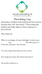 Use This Provoking Log To Redirect Provoked Outbursts Accordva Com Fb Com Accordva Intervention No Response Feelings