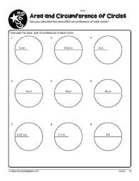 These worksheets cover circumferences of circles, and well as introductions to radius and diameter. Area And Circumference Of Circles Worksheets