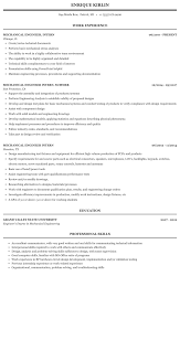 Courses are designed to ensure graduates are: Mechanical Engineer Intern Resume Sample Mintresume