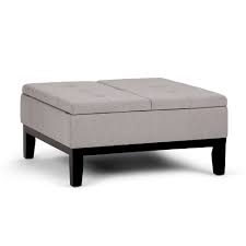 Lancaster Square Coffee Table Storage Ottoman Cloud Gray Wyndenhall Target