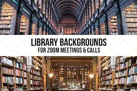 Library Backgrounds For Zoom Creative Social Media Templates Creative Market The virtual background feature allows you to display an image or video as your background during a zoom meeting. library backgrounds for zoom creative