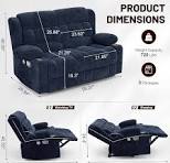 Amazon.com: IROSTAE Sofá reclinable de 2 plazas, estilo ...