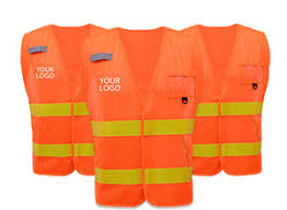 Conforms to en201, personalised custom text printed front and back 2 bands and braces, velcro fastening, finished with black binding. Custom Safety Vests Custom Reflective Vests