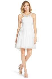 Embellished Neck Skater Dress Juniors By Way In On Nordstrom Rack Junior Dresses Dresses Nordstrom Dresses