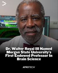 Walter Royal III, M.D., has been appointed as Morgan State University's  first-ever endowed professor in brain science, and director of the Center  for Brain Health Research. He will lead research