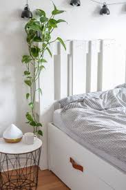 Wie Ich Mein Bett Mit Paletten Kopfteil Und Ledergriffen Optimiert Habe Brimnes Bett Wohnung Schlafzimmer Dekoration Schlafzimmerrenovierung