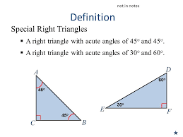 The online math tests and quizzes on pythagorean theorem, trigonometric ratios and right triangle trigonometry. Unit 8 Lesson 9 4a Special Right Triangles Ppt Video Online Download