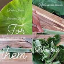 Bong Mom S Cookbook Moumita R Kochu Paata Chingri Colocasia Leaves With Shrimp Colocasia Mustard Oil Poppy Seeds