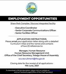 Jan 24, 2015 · sample cover letter for government job or job application for government job. Hr Bloq Tobago Jobs Available Facebook