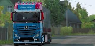 Ets2 Mercedes Mp4 Chnaoui Transport Skin 1 35 X Transportation Mercedes Trucks