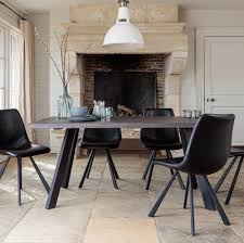 Complete your dining room or kitchen with a modern dining table. Valencia Solid Oak Dining Set Dark Oak With Dali Dining Chairs Black Insideout Living