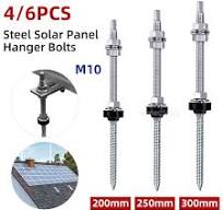 Solar Panel Mounting Kit Hanger Bolt Stainless Steel Solar Mounting Hanger  Bolts Solar Panel Accessories Kit For Fence Pergola Construction Play ...