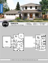 2 Story Prairie Style House Plan Dakota Prairie Style Houses Architectural Design House Plans Advanced House Plans