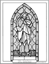 Religious iconography in stunning ornate stained glass church windows. 21 Stained Glass Coloring Pages Church Window Coloring Printables