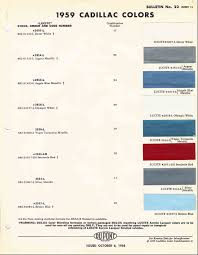 Official Cadillac Color Names And Paint Codes Page 3