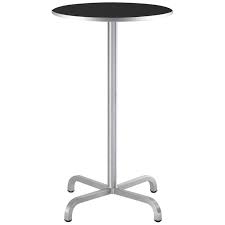 Emeco 20 06 Small Round Bar Table With Black Laminate Top By Norman Foster Round Bar Table Round Bar Grey Laminate