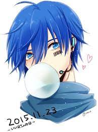 Kaito Vocaloid Crossover With Mafumafu Vocaloid Kaito Blue Hair Anime Boy Vocaloid Funny