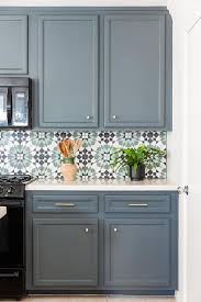 Pictures of grey kitchens with blue backsplashes in images of democrat. Blue And Gray Kitchen With Blue Stacked Backsplash Tiles Transitional Kitchen