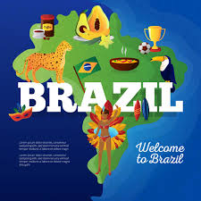 Seleção brasileira de futebol masculino. Mapa De Simbolos Culturais Do Brasil Para Viajantes Cartaz Plano Com Passaro Tucano E Trofeu De Copa De Futebol Vetor Gratis