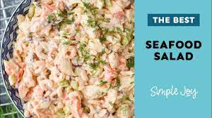 Macaroni, shells or egg noodles 1 (4 1/2 mix together miracle whip, dill weed, sugar, and pepper. Seafood Salad Simple Joy