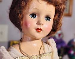 Ruth Mattingly Marked Doll Porcelain Head, Stuffed Body, 22 Inch. Vintage  Country Style Large Retro Figurine. Housewarming Gift Idea.