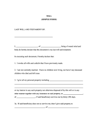 Last will and testament template. Simple Will Fill Out And Sign Printable Pdf Template Signnow