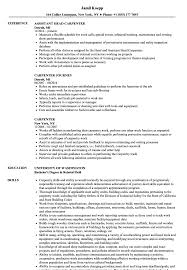 Carpenter Resume Samples Velvet Jobs
