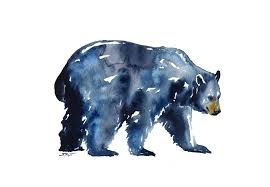 Bear Art Print Black Bear Bear Artwork Bear Gift Idea Bear Etsy In 2020 Bear Wall Art Bear Watercolor Bear Artwork