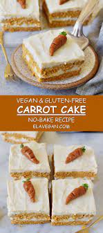 No Bake Carrot Cake Vegan Gluten Free Vegan Dessert Recipes Carrot Cake Bars Baked Carrots