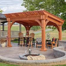 Materials while treated wood, redwood and even composite decking can be used for gazebos, one of the most popular building materials for outdoor building is cedar. Wood Vinyl Pergola Kits Country Lane Gazebos